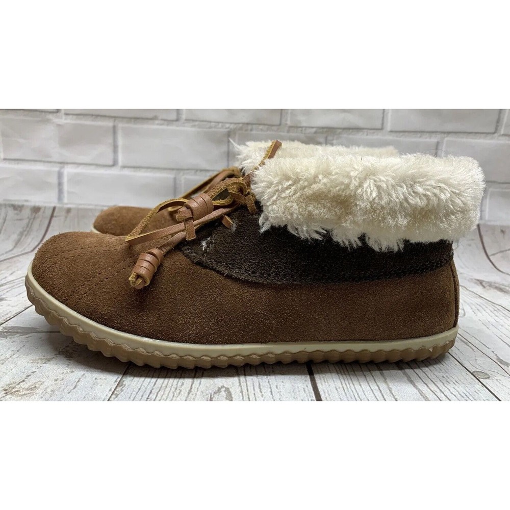Size 7M - Sperry Top Sider Women's boots WSW5003 Brown Suede Leather w/ Faux Fur - Picture 3 of 12